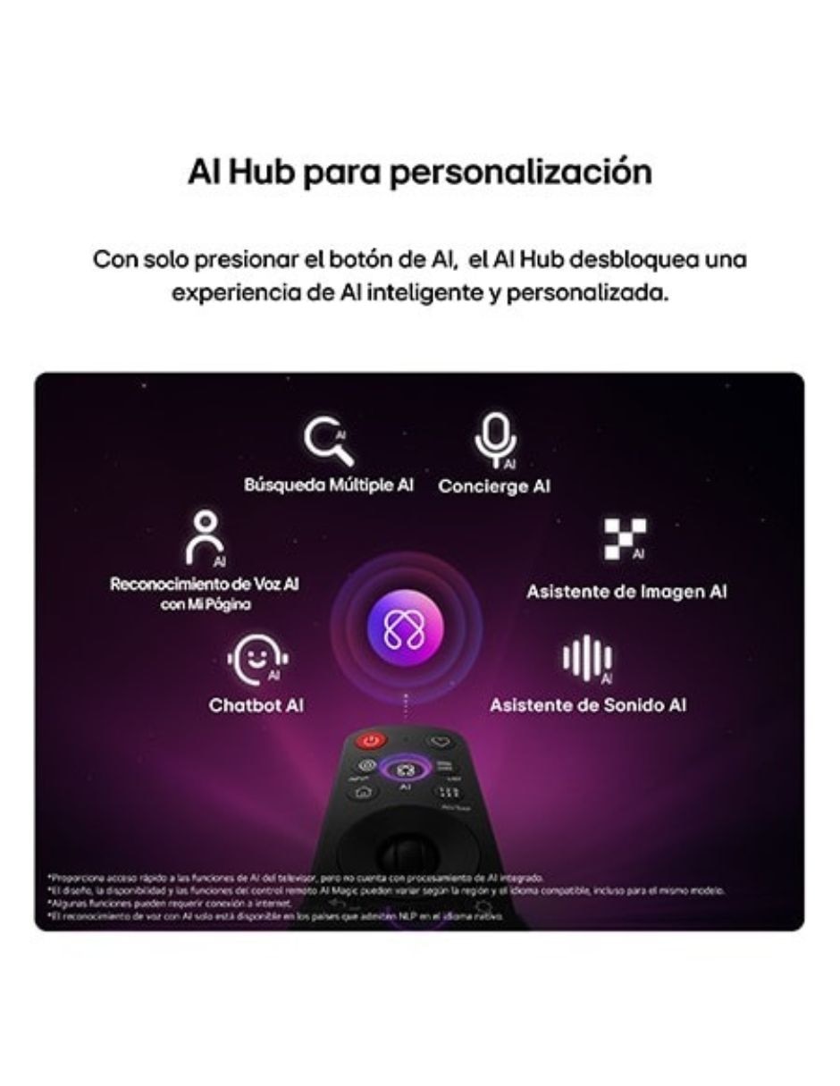 Pantalla smart tv nanocell de 4k 55nu855bpsa con webos con ai sound 8