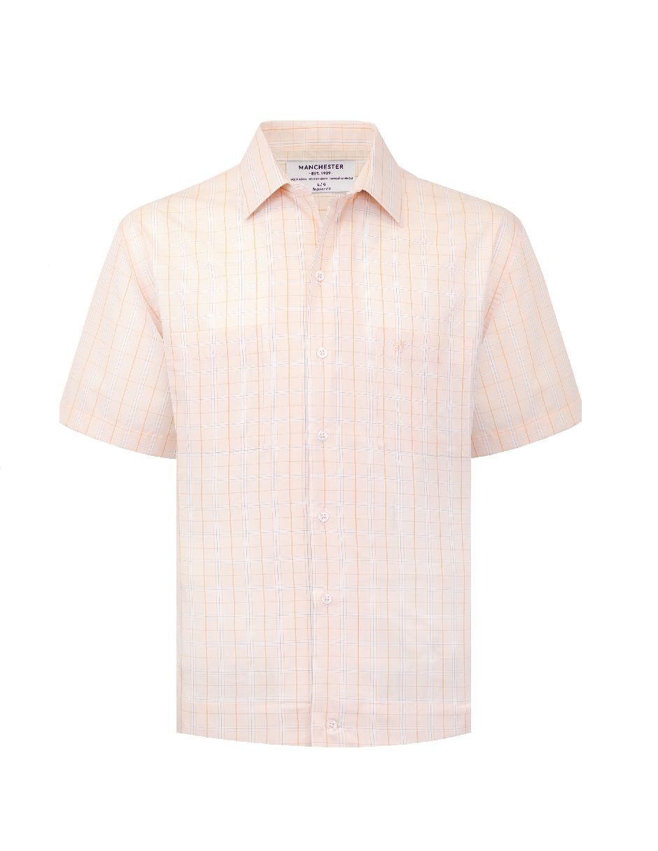 Camisa casual manchester manga corta para hombre 5