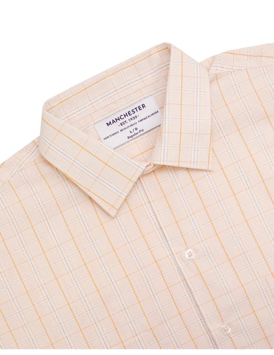 Camisa casual manchester manga corta para hombre 6