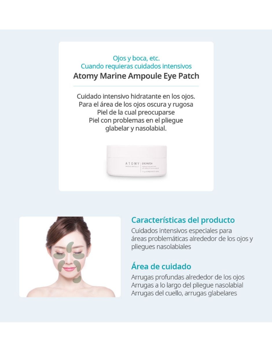Parches para rostro parches coreanos antiarrugas hidrogel de colágeno atomy 4