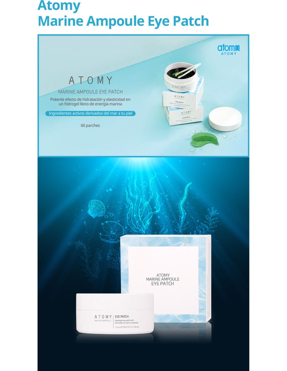 Parches para rostro parches coreanos antiarrugas hidrogel de colágeno atomy 6