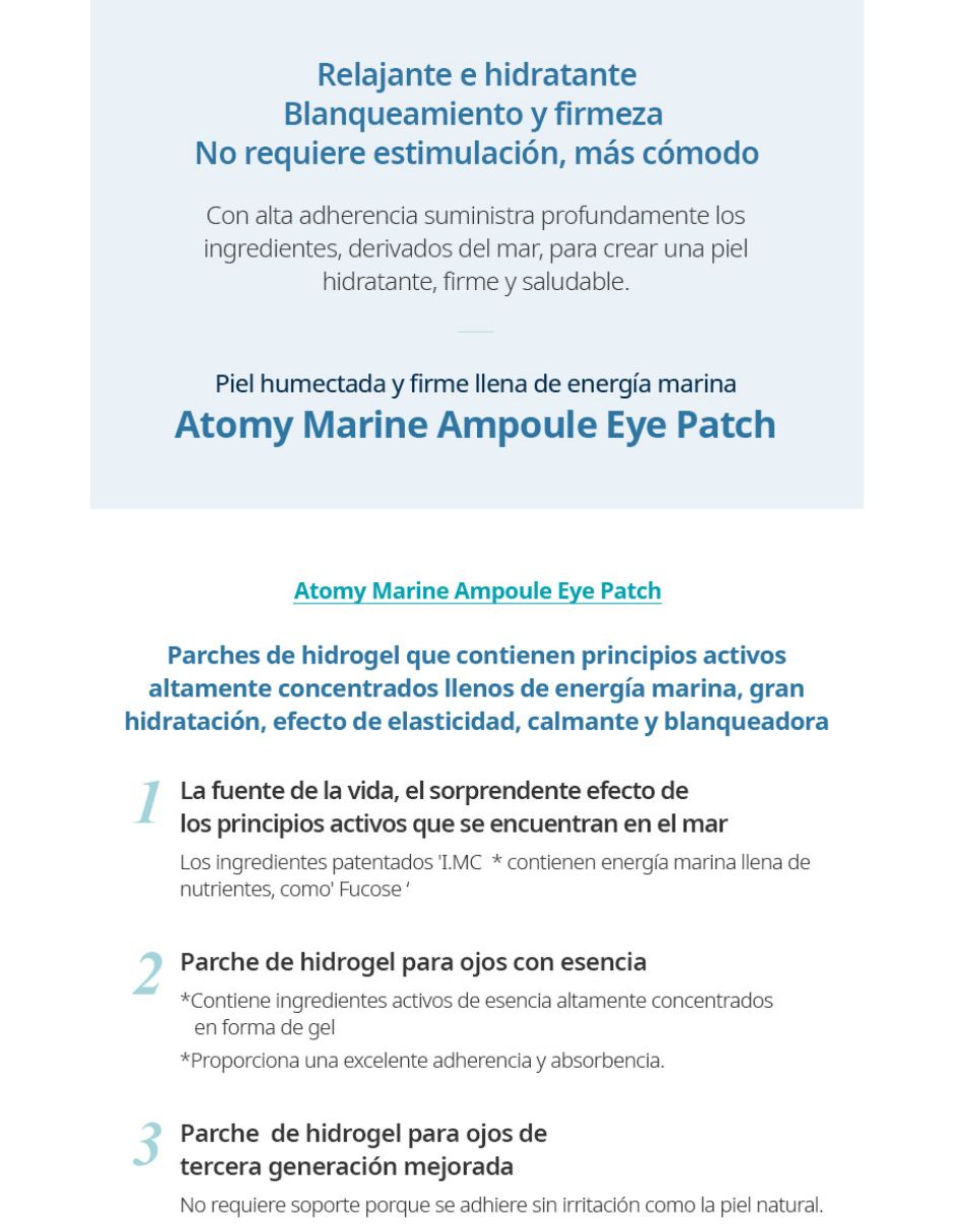 Parches para rostro parches coreanos antiarrugas hidrogel de colágeno atomy 7