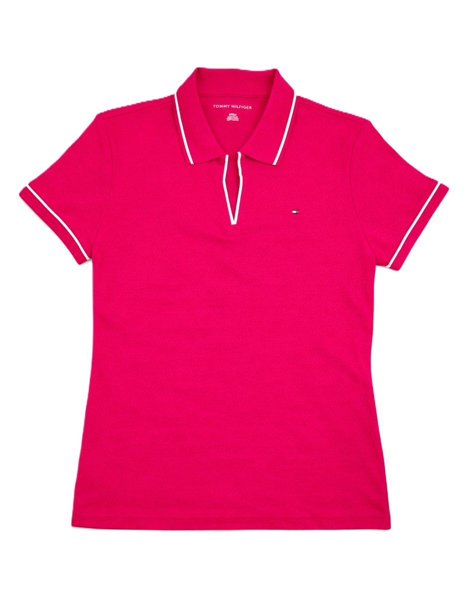 Playera manga corta cuello polo para mujer