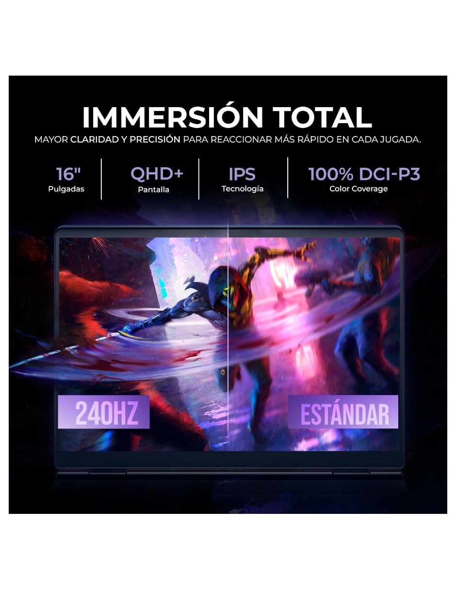 Laptop gamer No D8WFKG-015U 16 pulgadas QHD+ AMD Ryzen 9 NVIDIA GeForce RTX 5060 32 GB RAM No aplica 1 TB 5