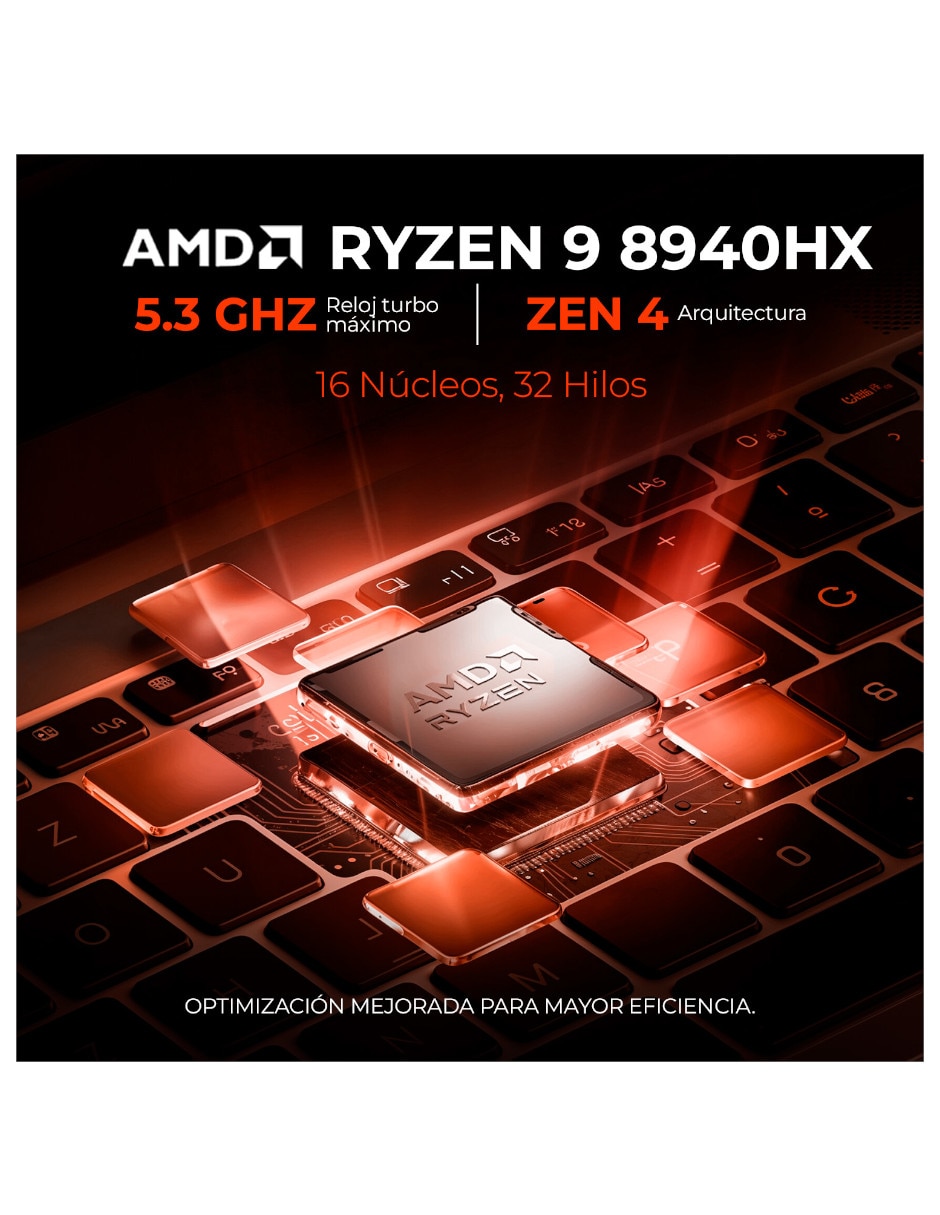 Laptop gamer No D8WFKG-015U 16 pulgadas QHD+ AMD Ryzen 9 NVIDIA GeForce RTX 5060 32 GB RAM No aplica 1 TB 6