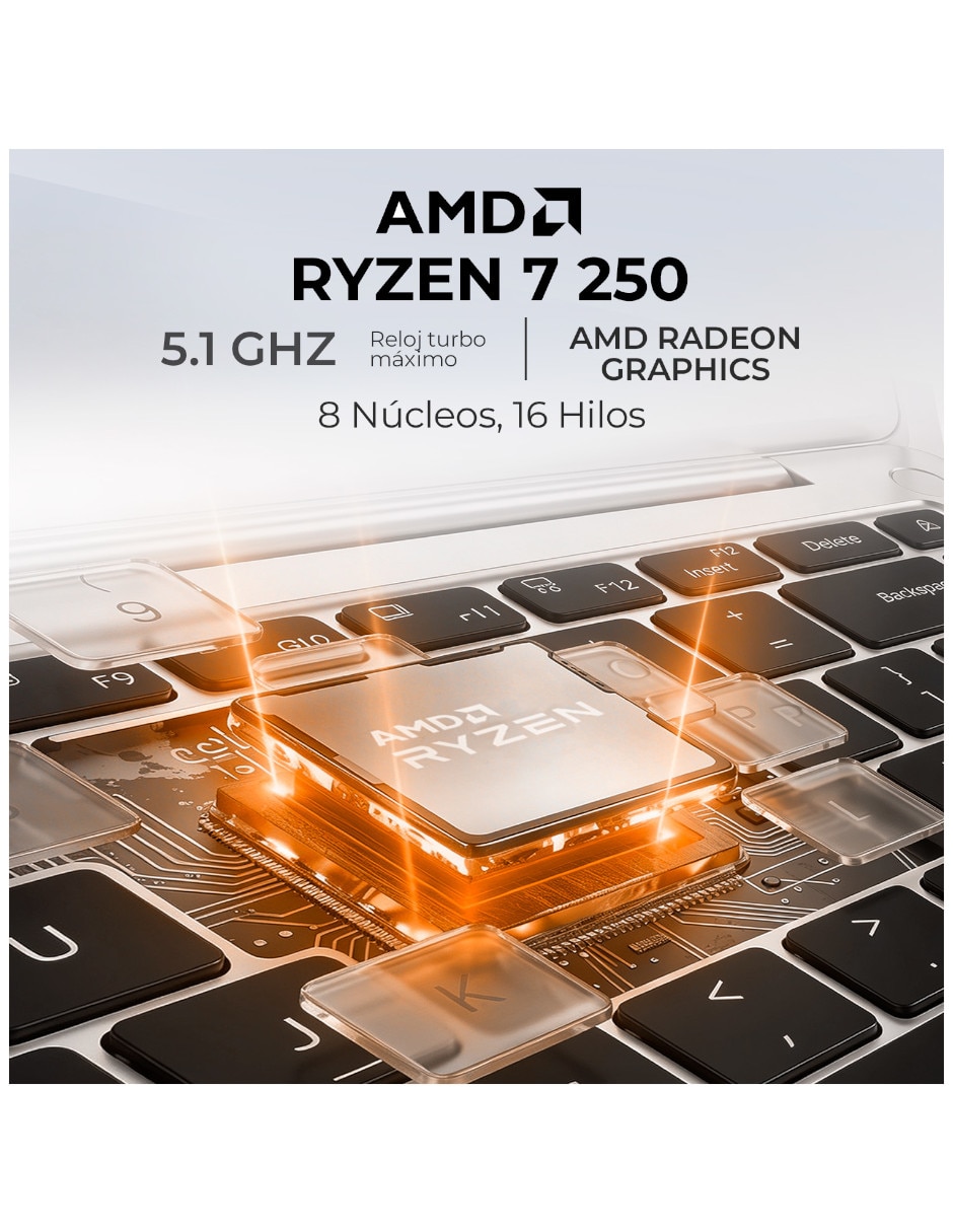 Laptop touch DC16255 16 pulgadas Full HD+ AMD Ryzen 7 Integradas 16 GB RAM 512 GB 8