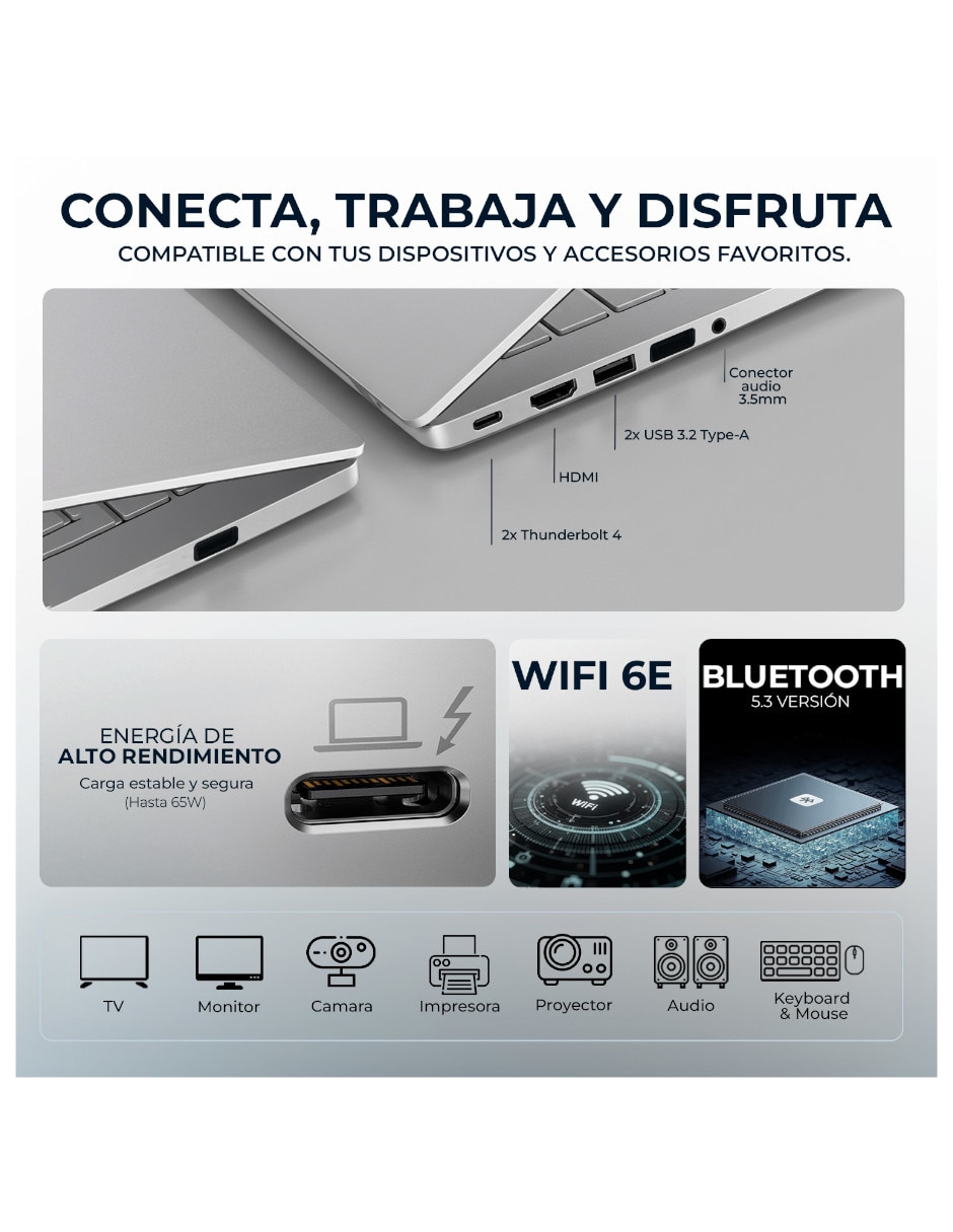 Laptop Sí NX.JDJAA.003 14 pulgadas WUXGA Intel core ultra 7 Integradas 32 GB RAM No aplica 1 TB 5