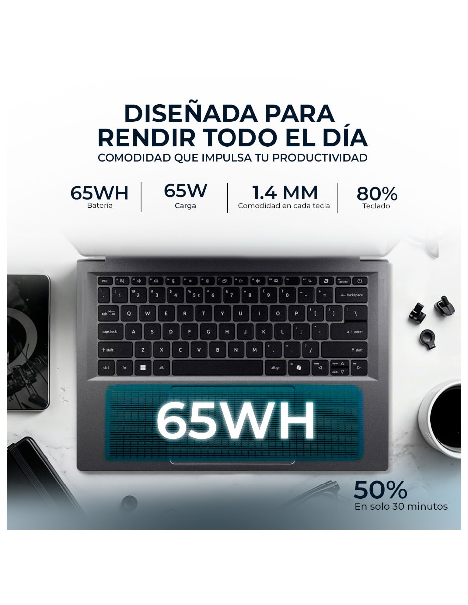 Laptop Sí NX.JDJAA.003 14 pulgadas WUXGA Intel core ultra 7 Integradas 32 GB RAM No aplica 1 TB 4