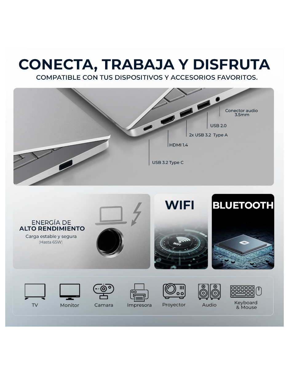 Laptop touch DC15255 15.6 pulgadas Full HD AMD Ryzen 7 Integradas 16 GB RAM 1 TB 5