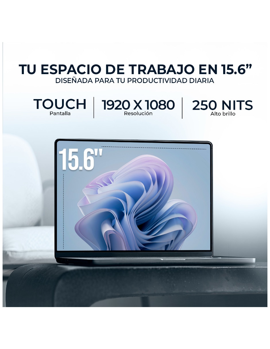 Laptop touch DC15255 15.6 pulgadas Full HD AMD Ryzen 7 Integradas 16 GB RAM 1 TB 3
