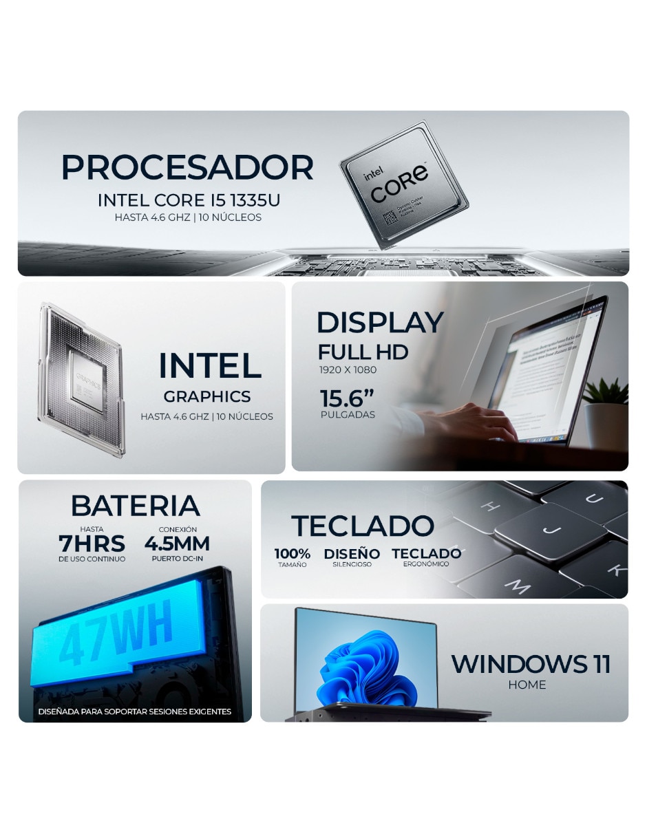 Laptop 82X700KEUS 15.6 pulgadas Full HD Intel Core i5 Integradas 16 GB RAM 256 GB 8
