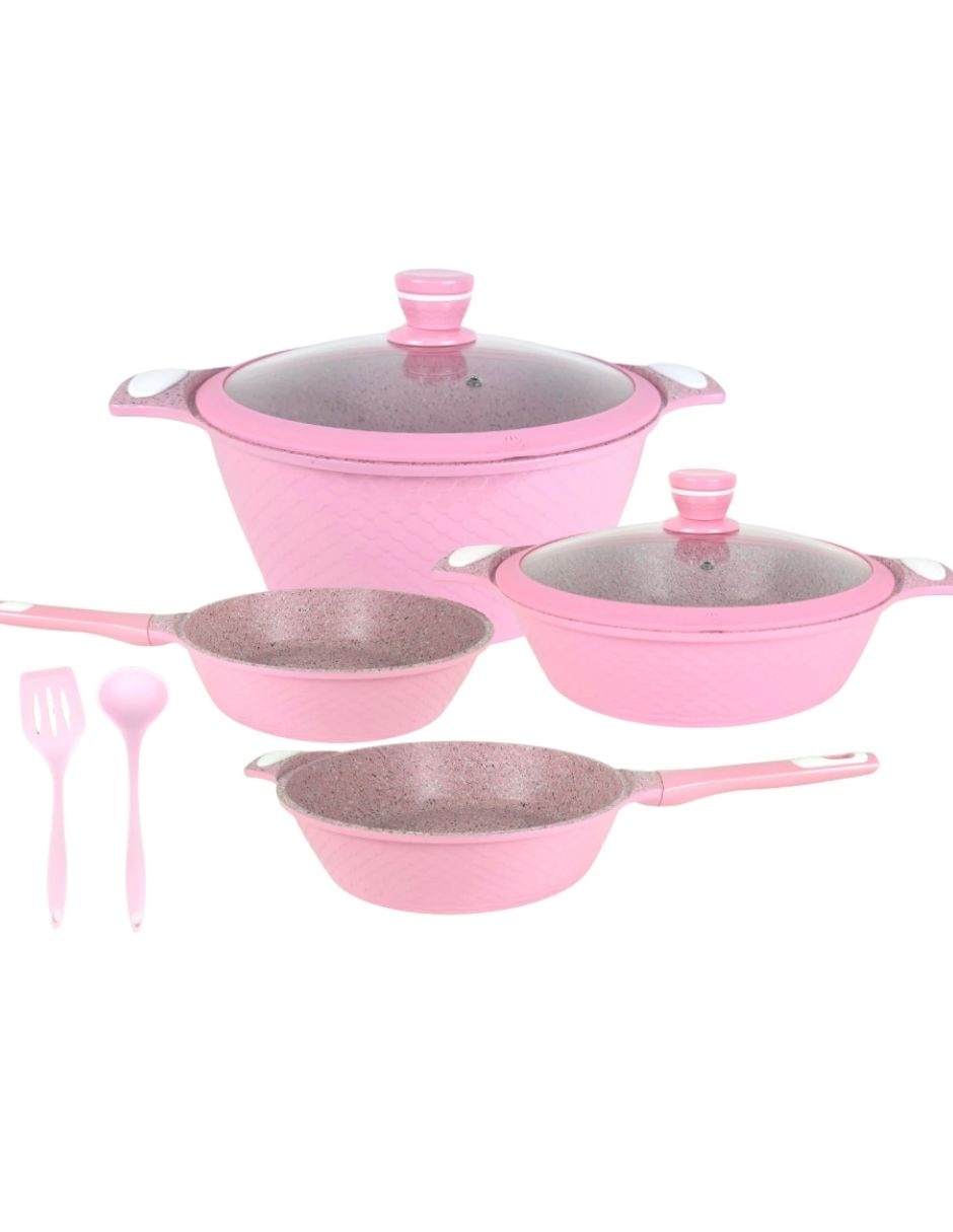 Batería de cocina Sirena de Aluminio fundido antiadherente Cerámica 8 piezas 1