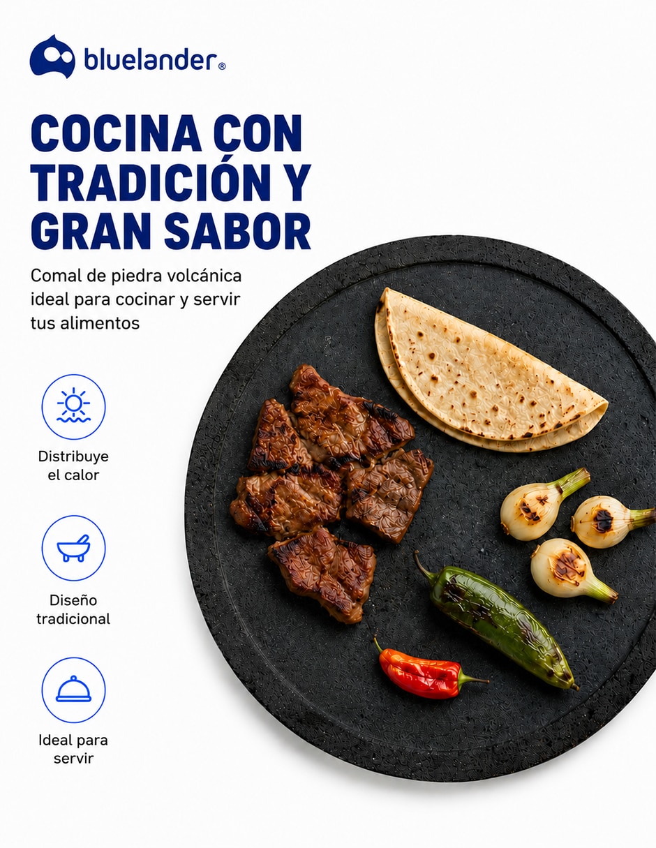 Comal de piedra volcánica 5