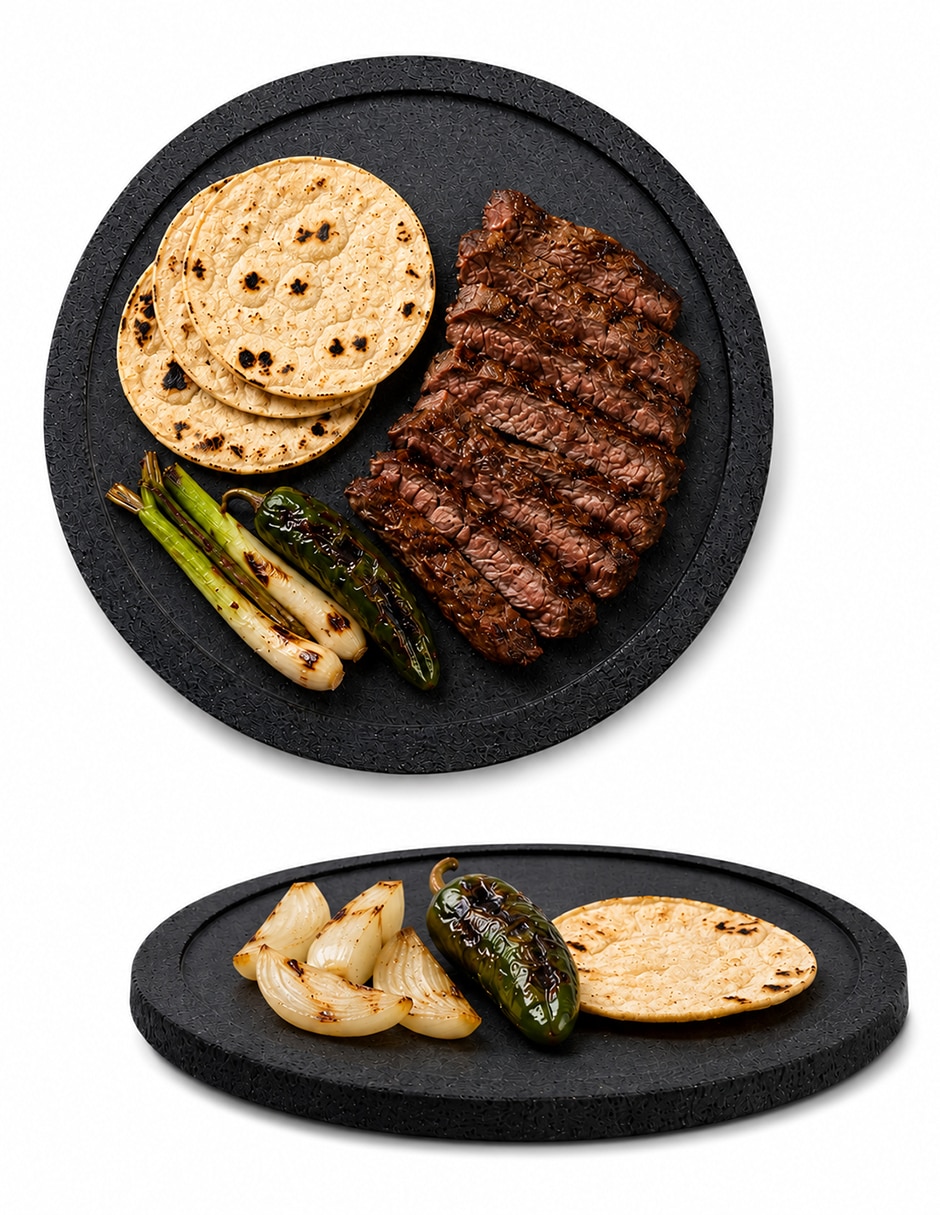 Comal de piedra volcánica