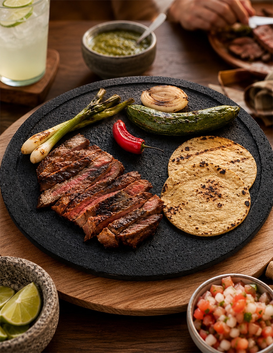 Comal de piedra volcánica 6