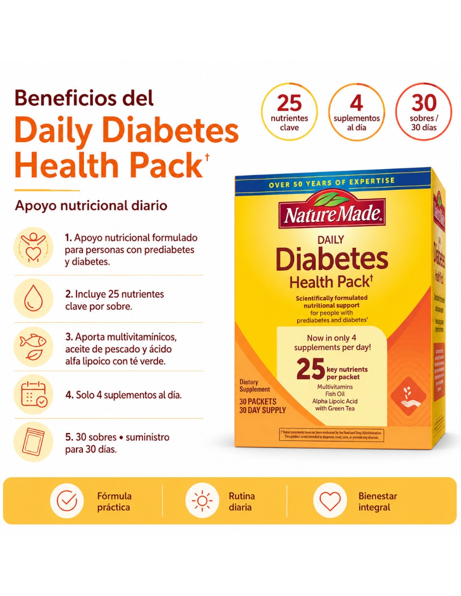 Diabetes Health Pack NATURE MADE con multivitaminico