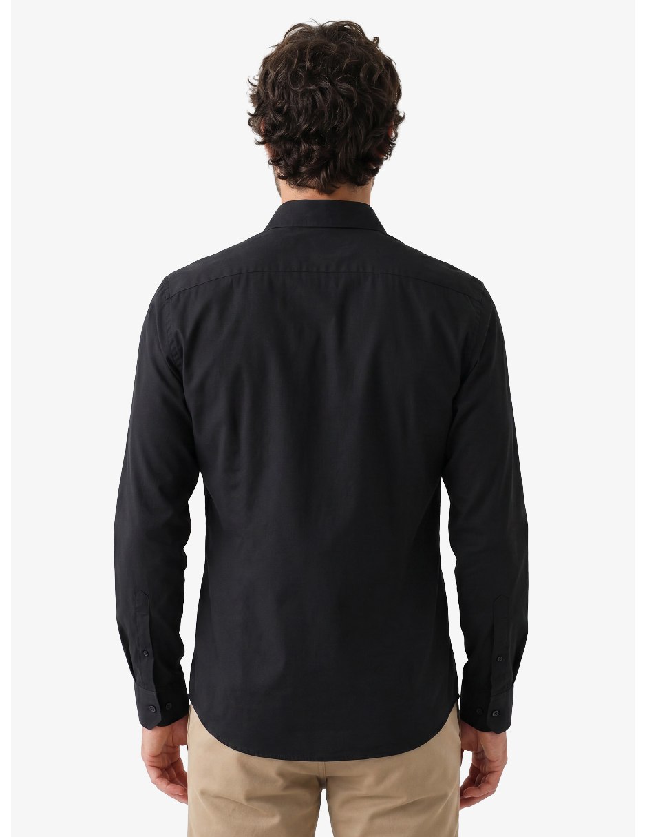 Camisa casual manga larga para hombre 7
