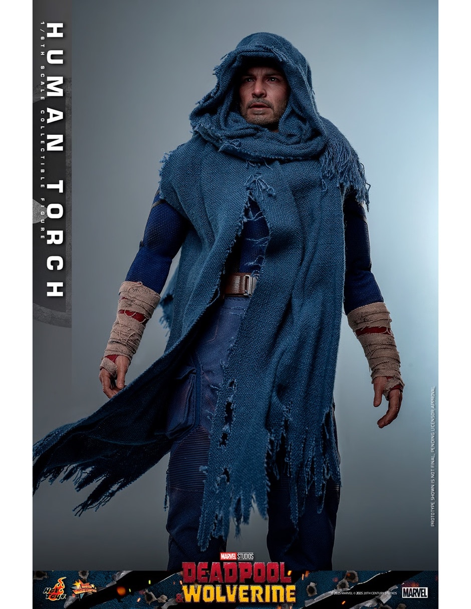 Figura de colección Sí Deadpool & Wolverine de Marvel Studios Antorcha Humana Collectors Con luz 10