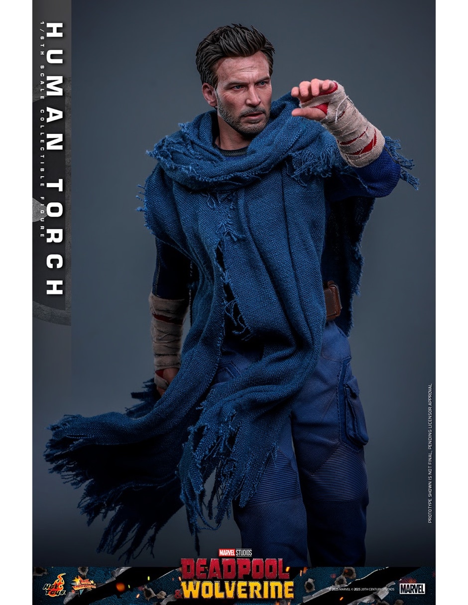 Figura de colección Sí Deadpool & Wolverine de Marvel Studios Antorcha Humana Collectors Con luz
