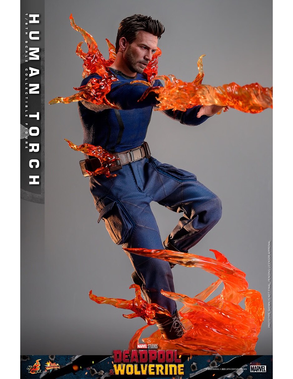 Figura de colección Sí Deadpool & Wolverine de Marvel Studios Antorcha Humana Collectors Con luz 9