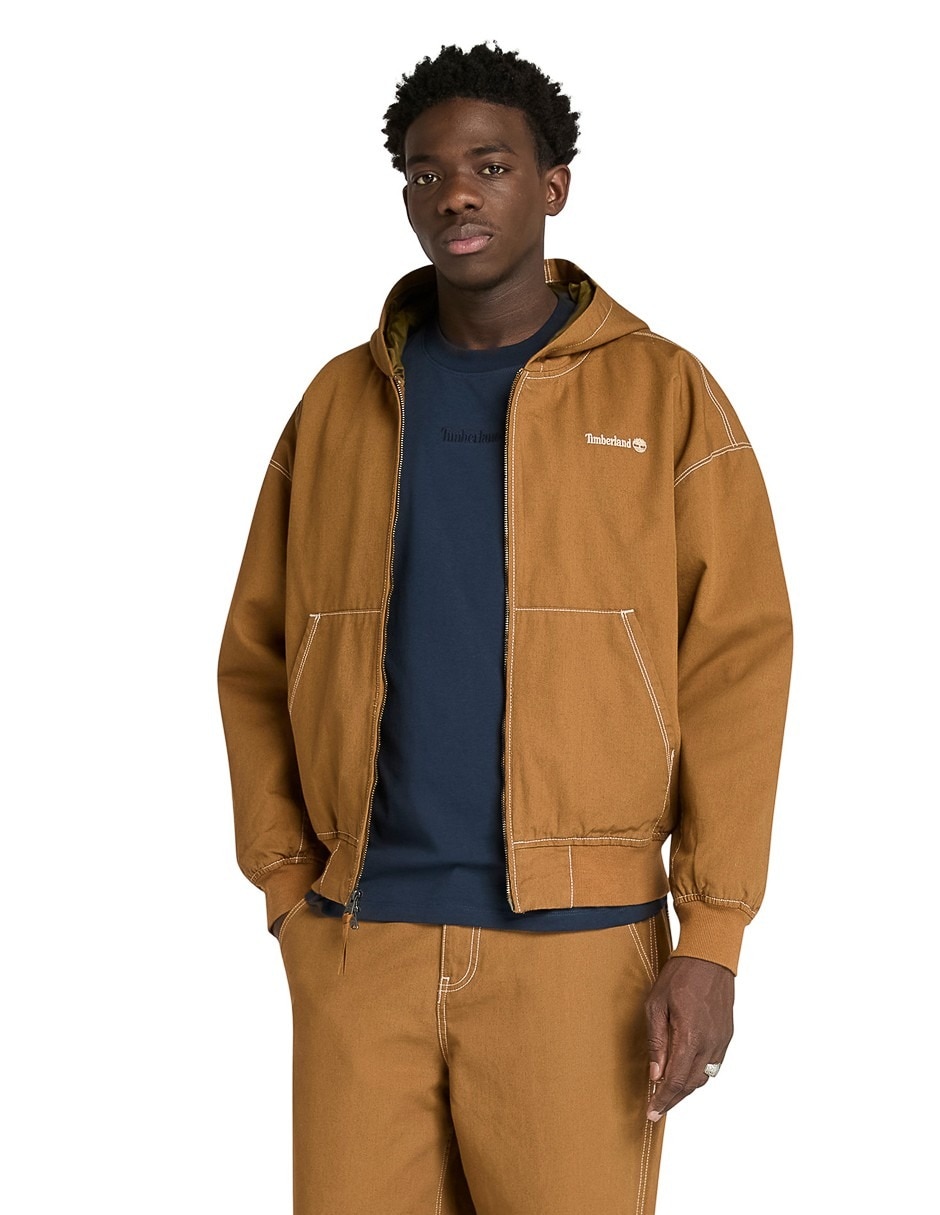 Chamarra casual de algodón para hombre