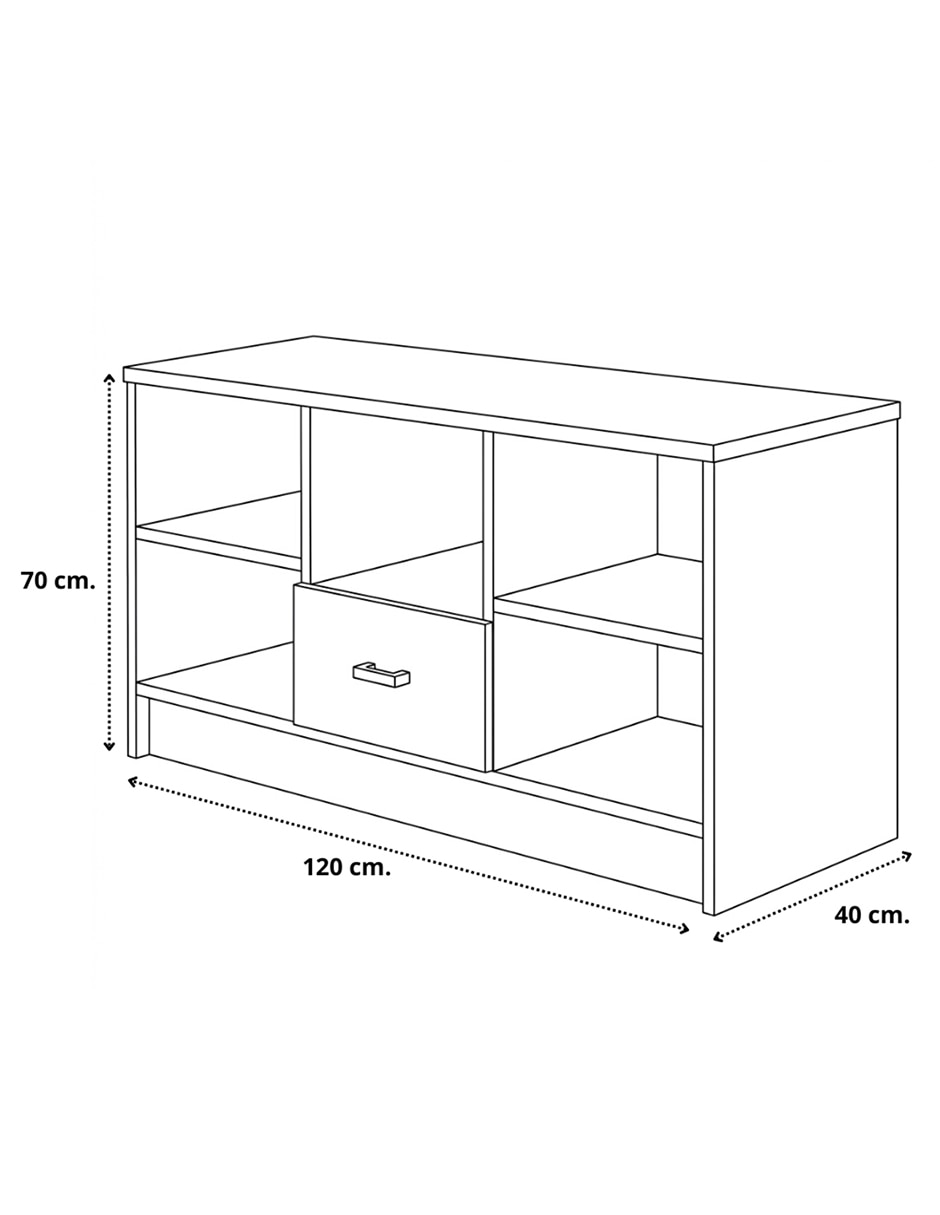Mueble de tv armable de melamina 8