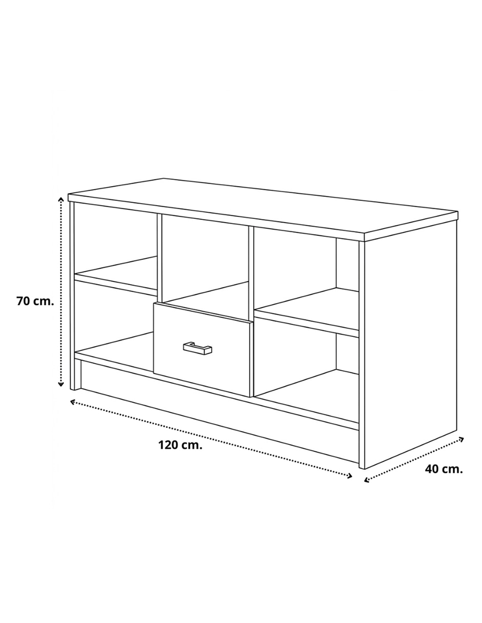 Mueble de tv armable de melamina 8