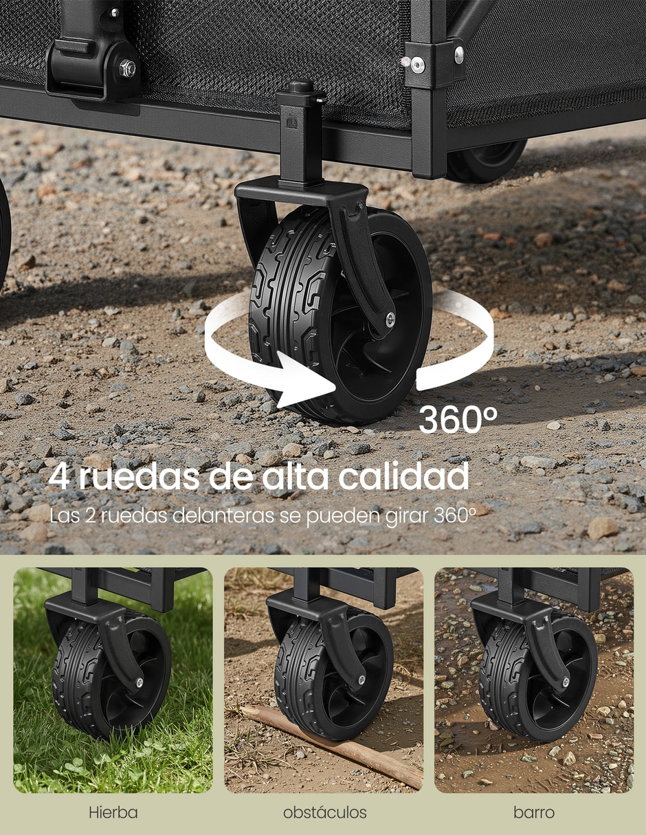 Carrito vagón plegable con capacidad de 150 kg 5