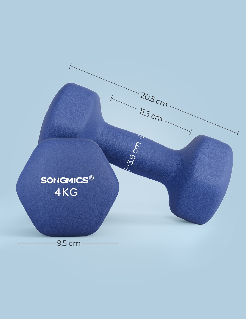 Mancuerna de peso fijo 8 kg 2 piezas 7