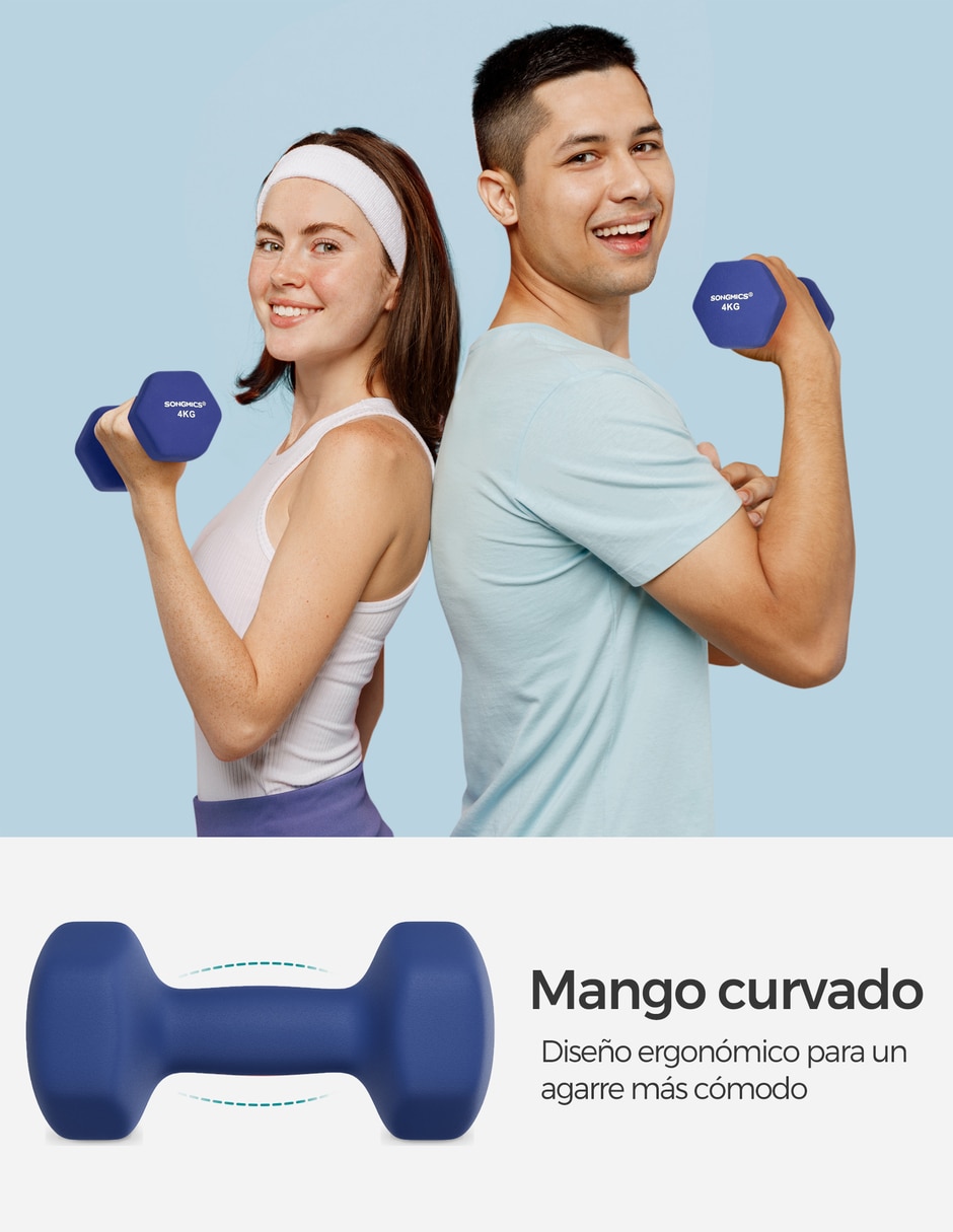 Mancuerna de peso fijo 8 kg 2 piezas 2