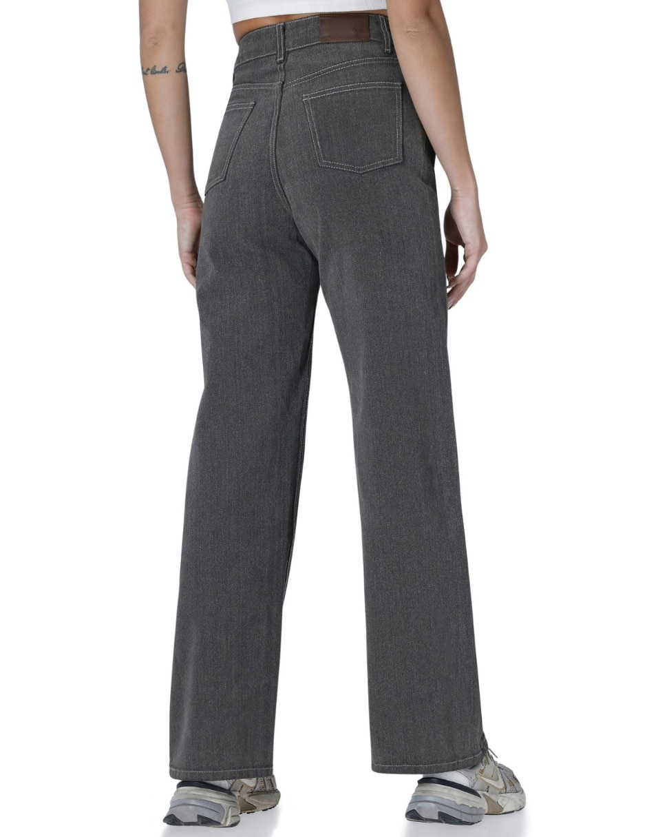 Jeans wide leg cintura savage monkey para mujer 4
