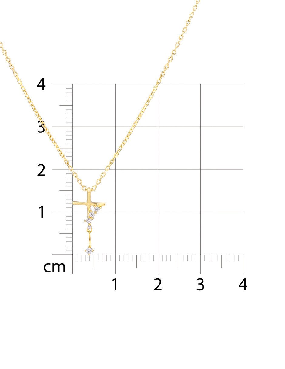 Collar con dije de oro amarillo 10 k 6