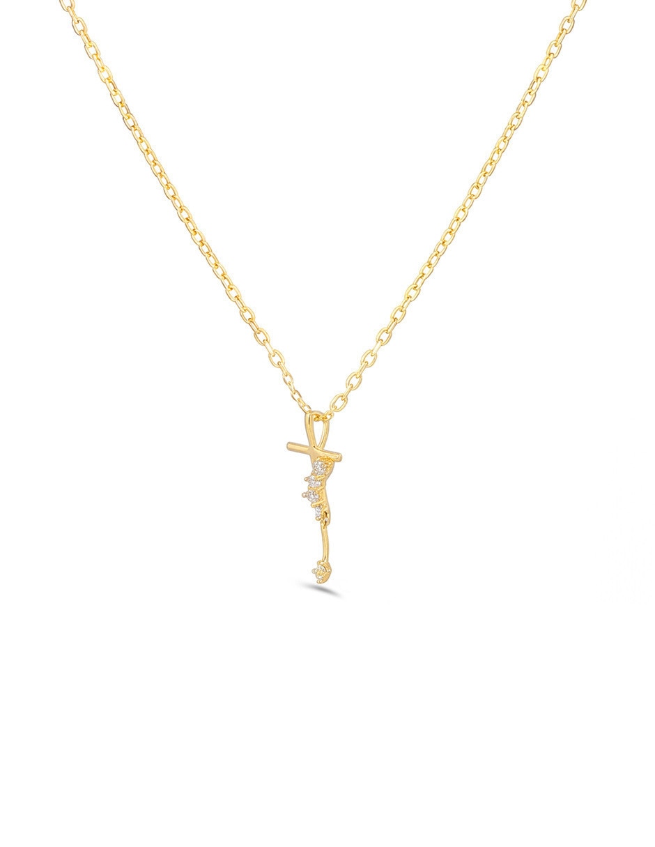 Collar con dije de oro amarillo 10 k 3