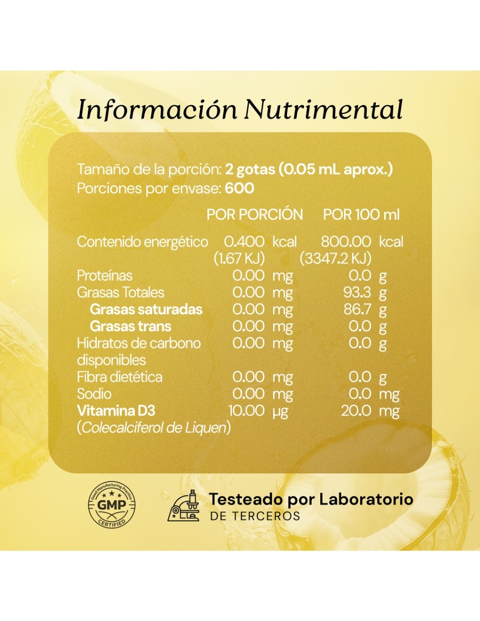 D3+K2 con Mct Oil con vitamina D3 sabor naranja de 30 ml 6