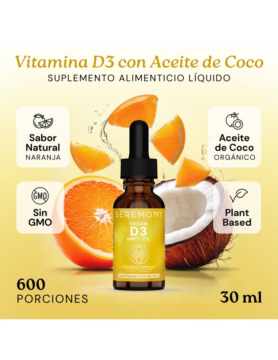 D3+K2 con Mct Oil con vitamina D3 sabor naranja de 30 ml 2