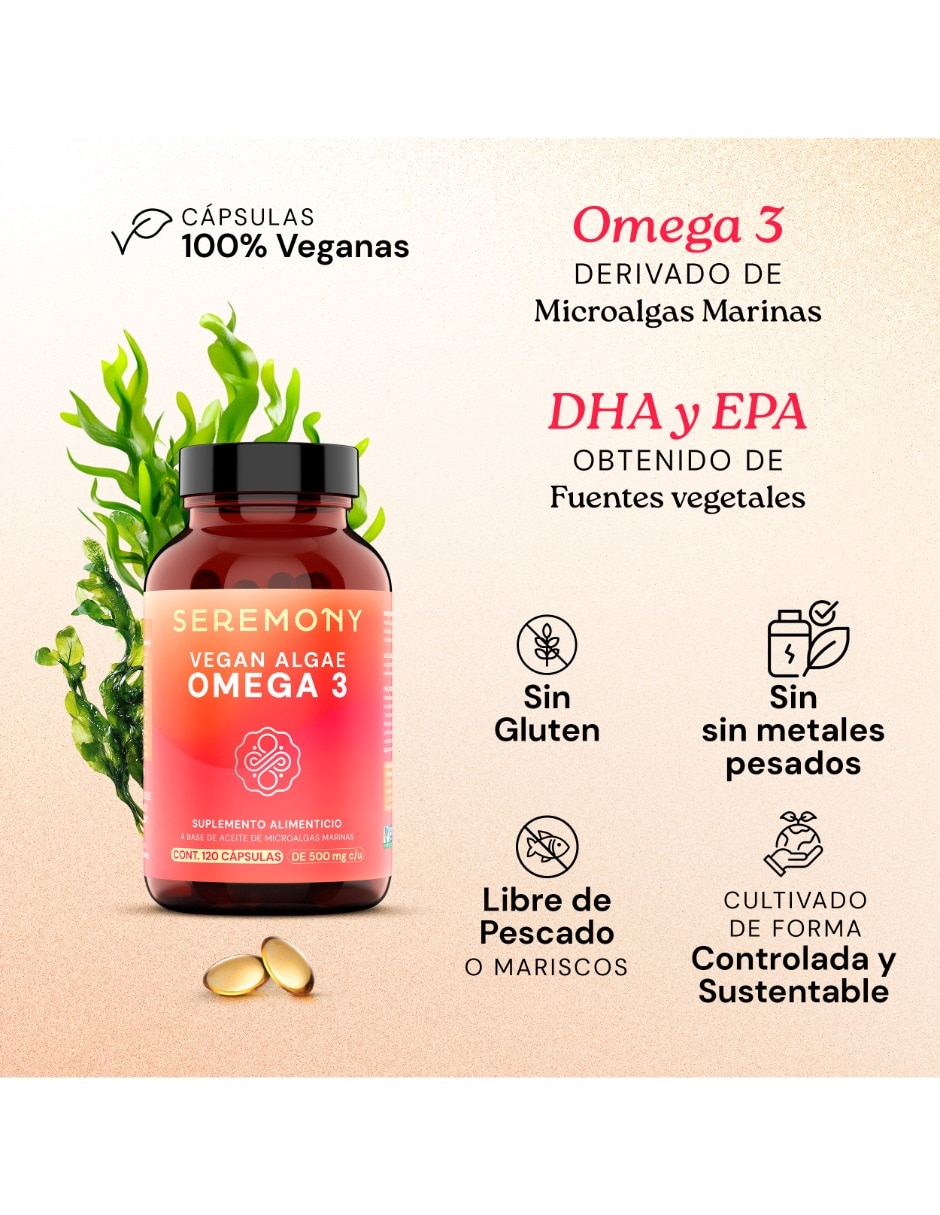 Vegan algae omega 3 con omega 3 2