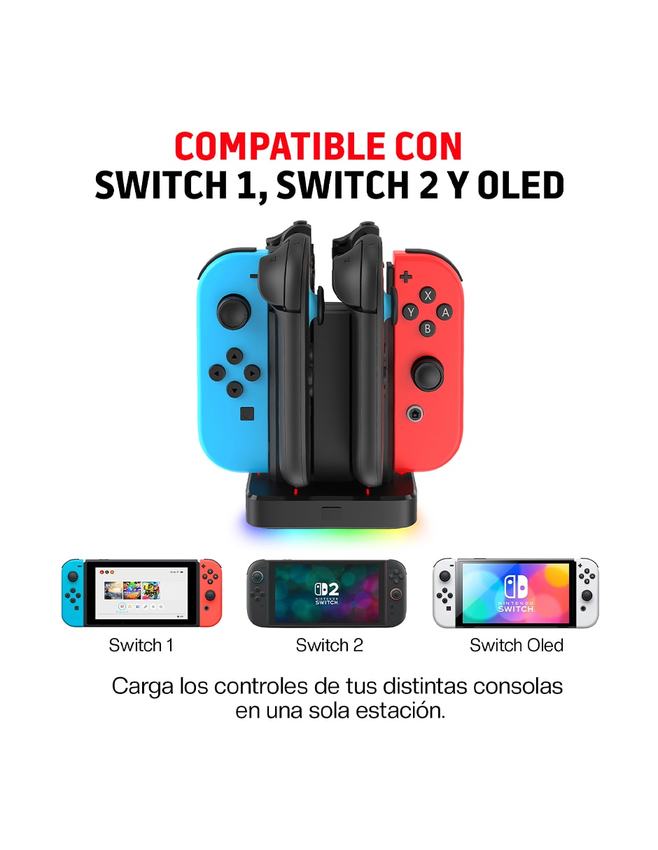 Cargador de control nintendo joy-con usb tipo c 10 w 4