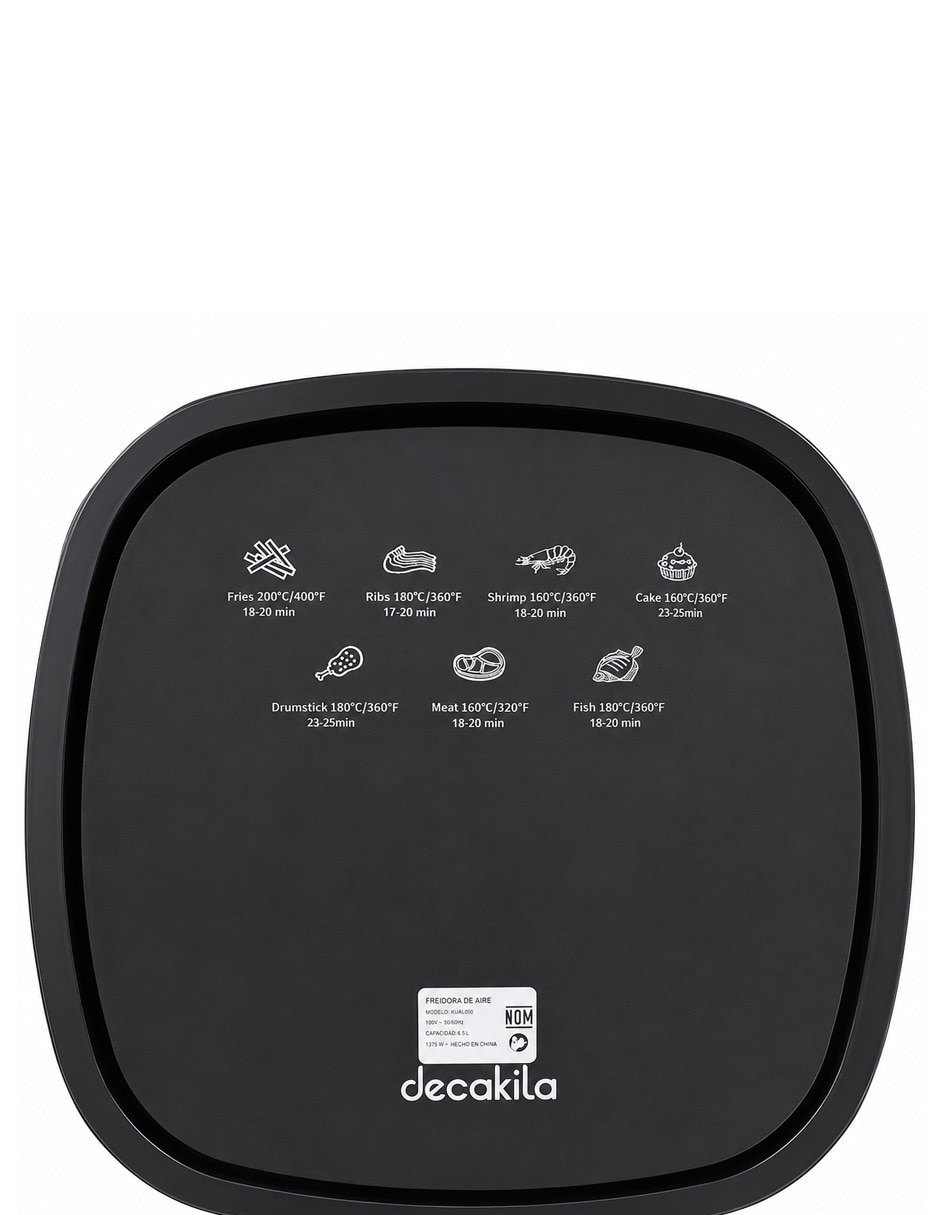 Freidora de aire con compartimento único 4.5 l kuec039b