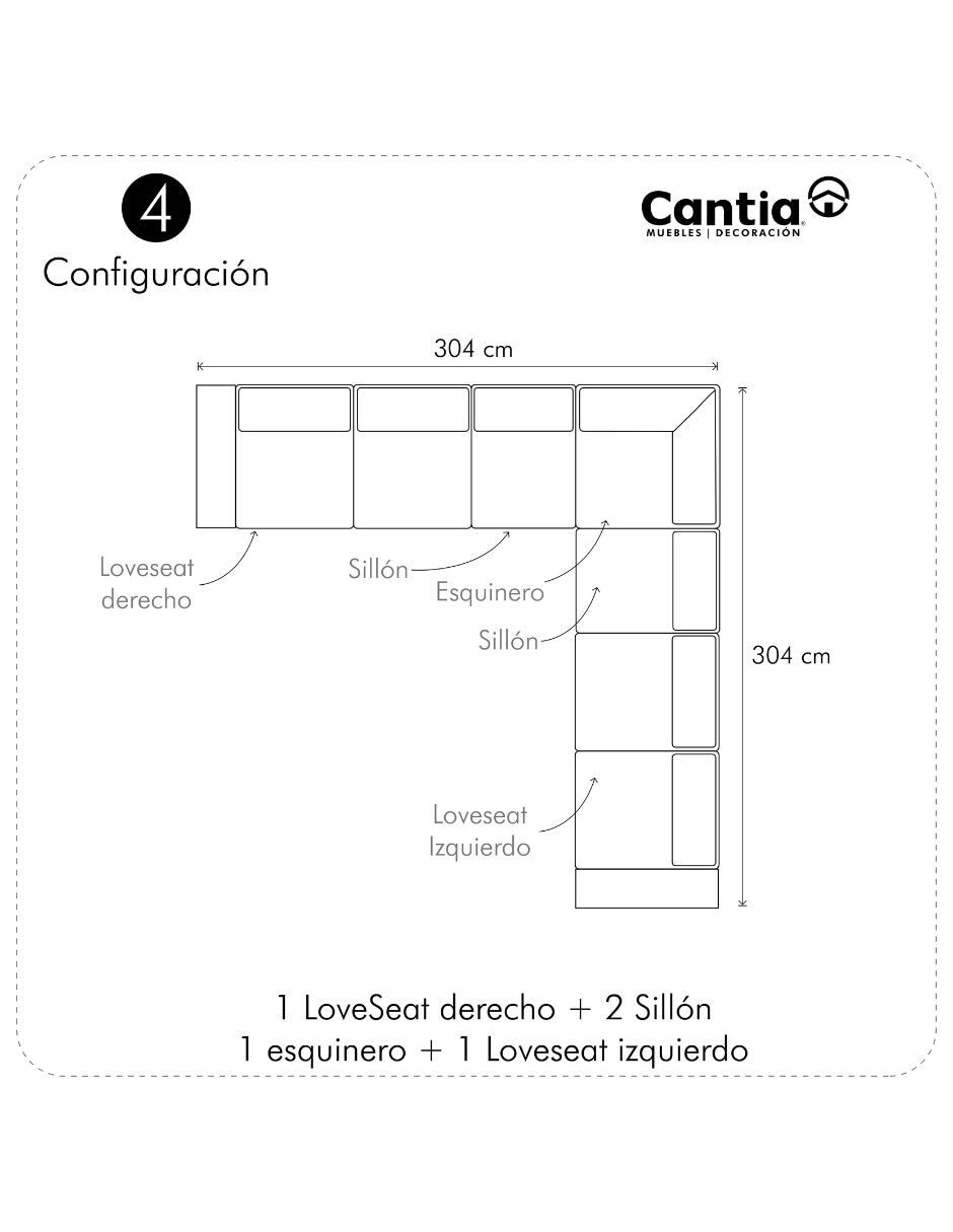 Sala modular lujan de tela 11