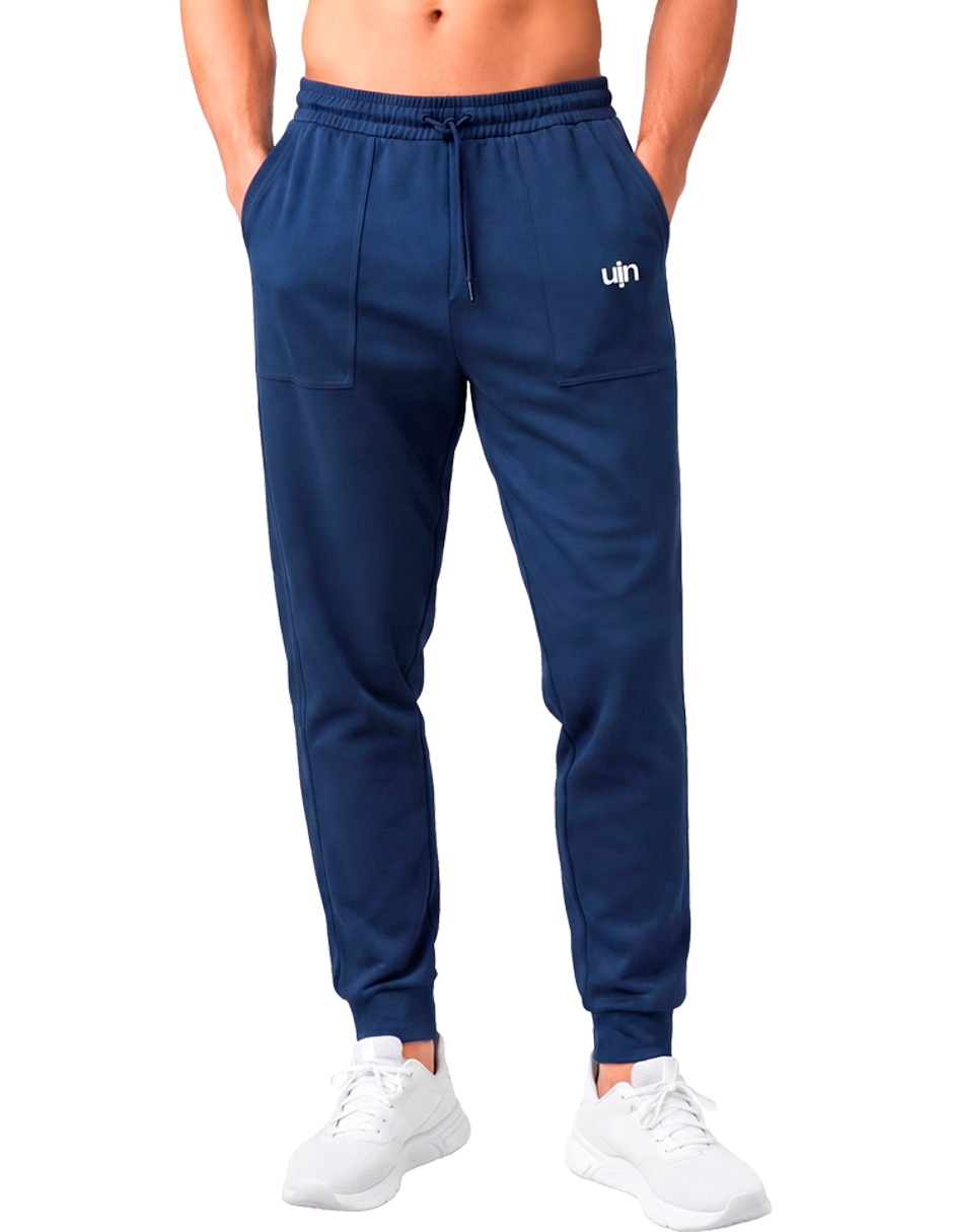 Jogger regular jogger estampado liso con bolsillos para hombre Jogger regular jogger estampado liso con bolsillos para hombre