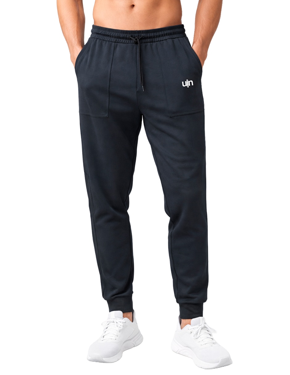 Jogger regular jogger estampado liso con bolsillos para hombre Jogger regular jogger estampado liso con bolsillos para hombre