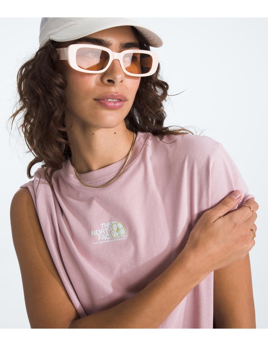 Playera manga corta Floral Alpine cuello redondo mujer 3