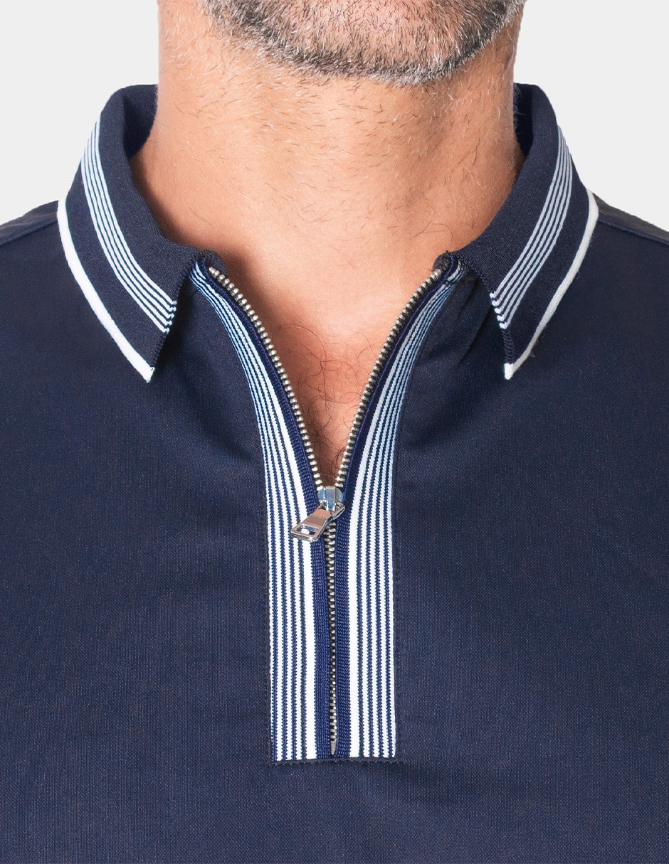Playera cuello con cierre para hombre 3