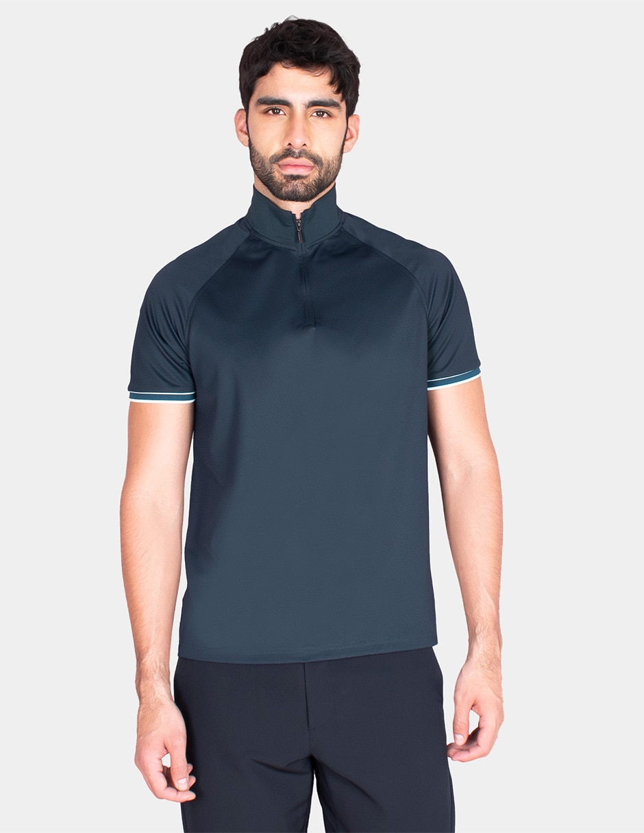 Playera cuello con cierre para hombre Playera cuello con cierre para hombre