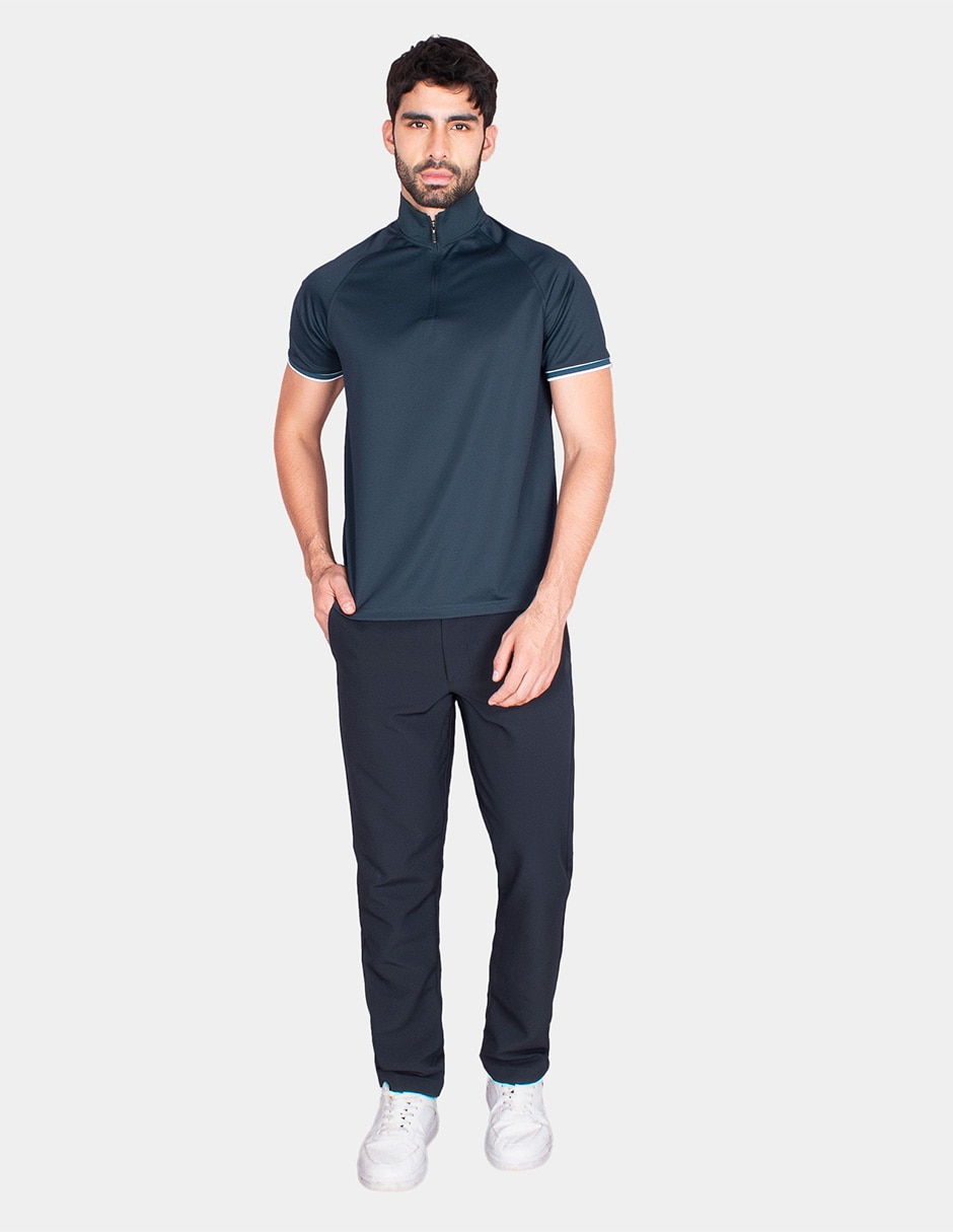 Playera cuello con cierre para hombre 3