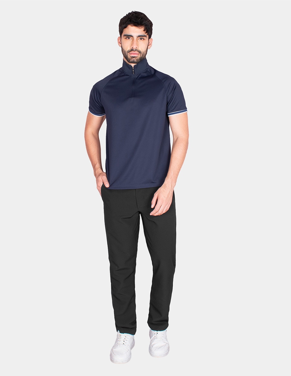 Playera cuello con cierre para hombre 4