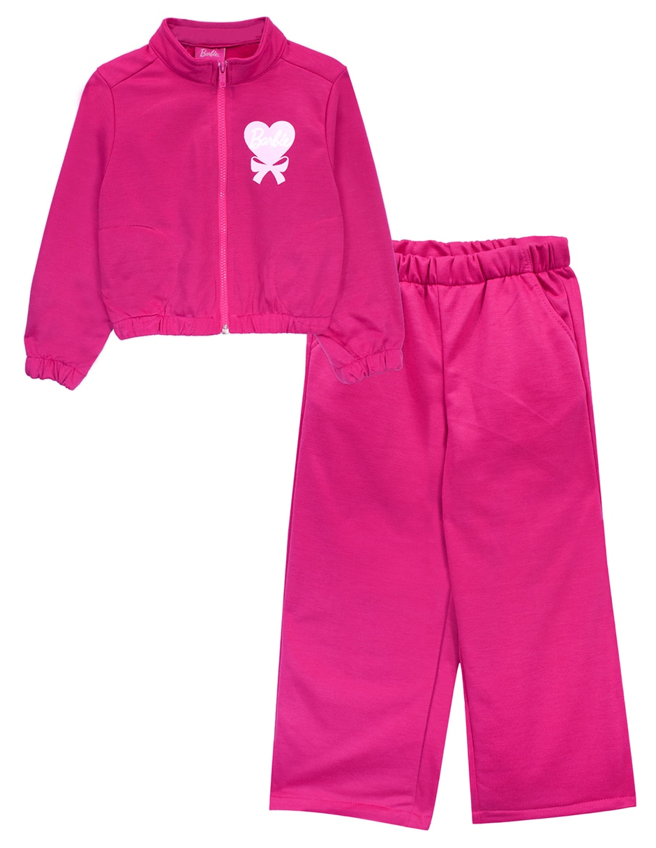 Conjunto deportivo regular con cierre para niña Conjunto deportivo regular con cierre para niña