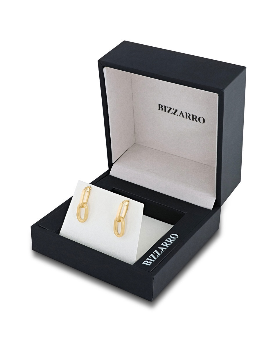 Arracadas de oro amarillo 14 k con acabado brillante 2