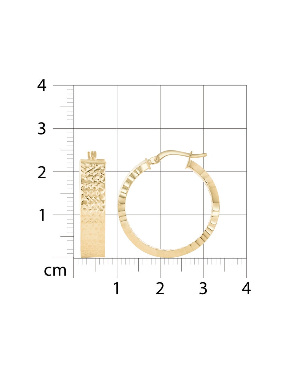 Arracadas joyerias bizzarro de oro amarillo 14 k con acabado brillante 5