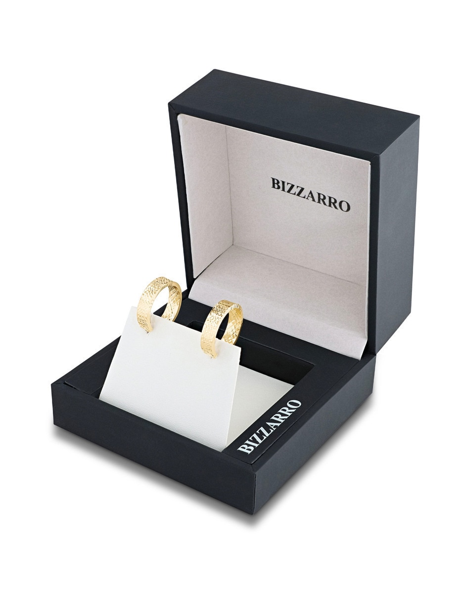 Arracadas joyerias bizzarro de oro amarillo 14 k con acabado brillante 2